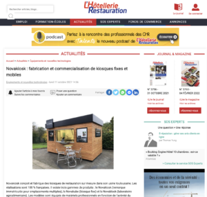 novakiosk l'hotellerie restauration