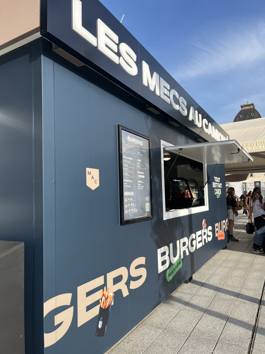 kiosque de restauration novakiosk les mecs au camion location toulouse burger remorque